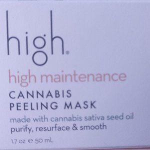High. High maintenance. Cannabis peeling mask